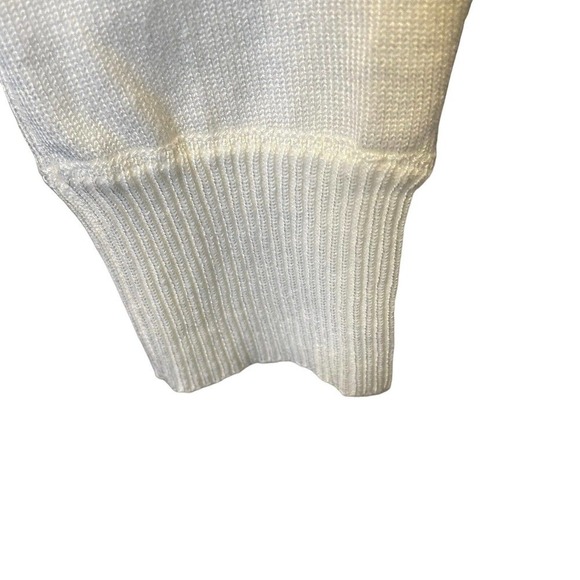 Joan Vass Relaxed Fit Cowl Neck Pullover Sweater White Slouchy Size S New - Picture 7 of 13